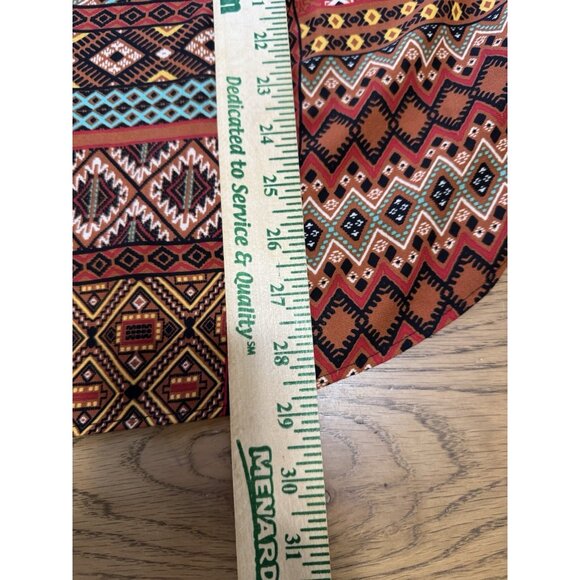 Zac &‎ Rachel Women Size M Blouse Long Sleeve Gold Zip Aztec Polyester Office - Picture 4 of 11